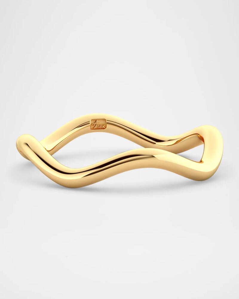 Jamie Turner 18K Gold Curve Stacking Ring in High Polish Cover