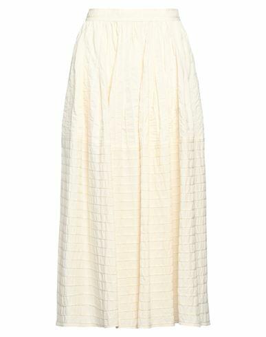 Gentryportofino Woman Maxi skirt Cream Cotton Cover