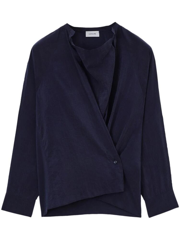 LEMAIRE twisted long-sleeved shirt - Blue Cover