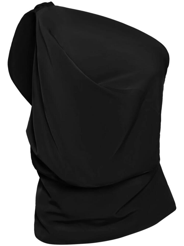 Uma | Raquel Davidowicz one-shoulder top - Black Cover