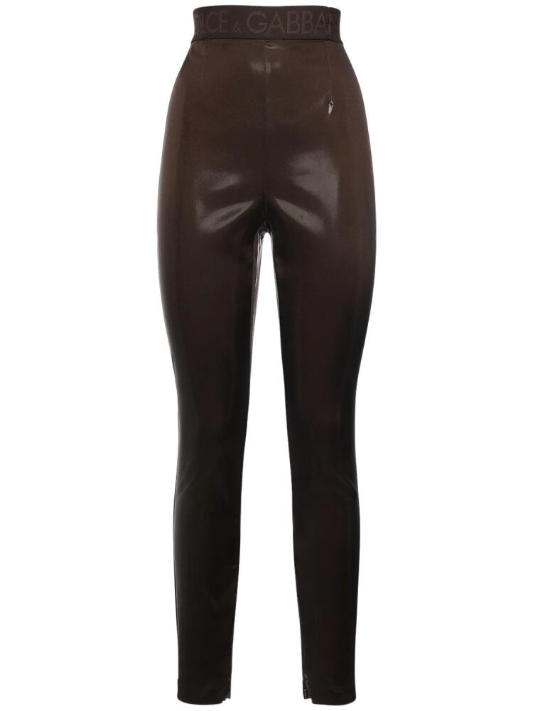 DOLCE & GABBANA Shiny Laminated Leggings Cover