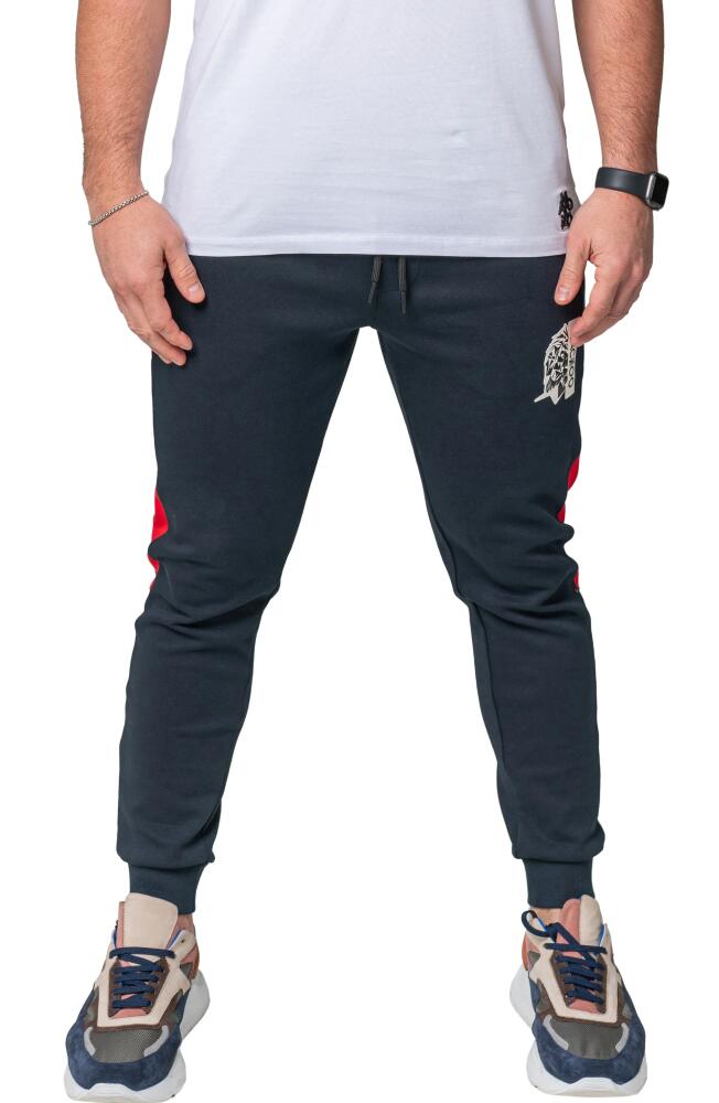 Maceoo Colorblock Fleece Joggers in Blue Cover