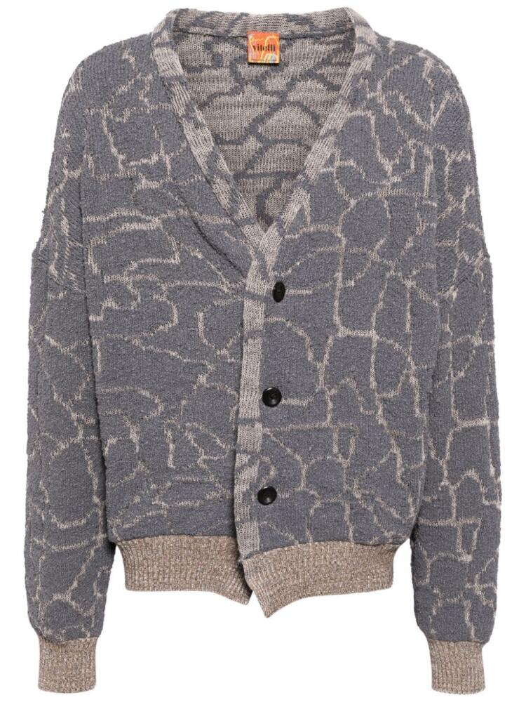 VITELLI reversible jacquard cardigan - Grey Cover