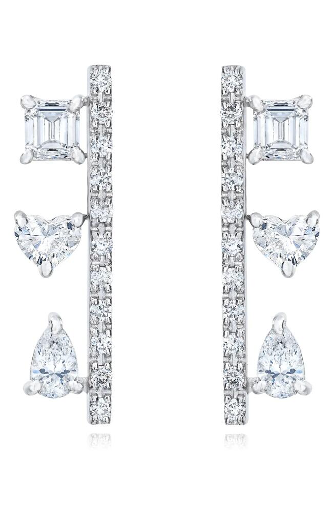 Mindi Mond Diamond Bar Drop Earrings in 18K Wg Cover