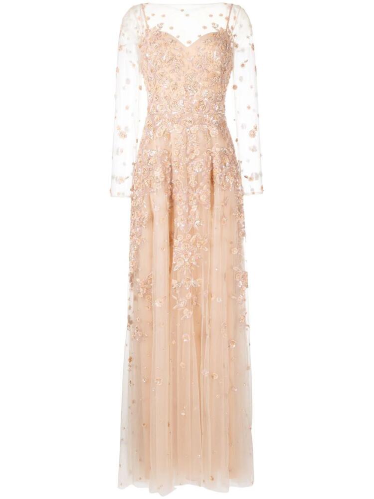 Zuhair Murad applique tulle gown - Pink Cover