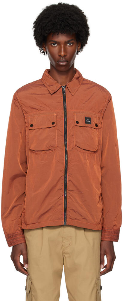 PS by Paul Smith Brown Zip-Up Jacket Cover