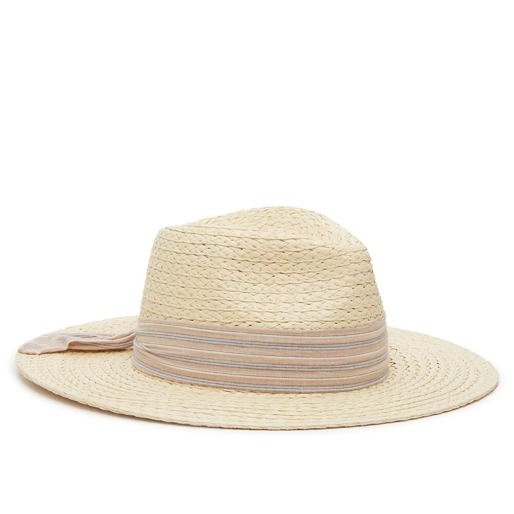 Kelly & Katie Striped Ribbon Panama Hat | Women's | Tan Cover