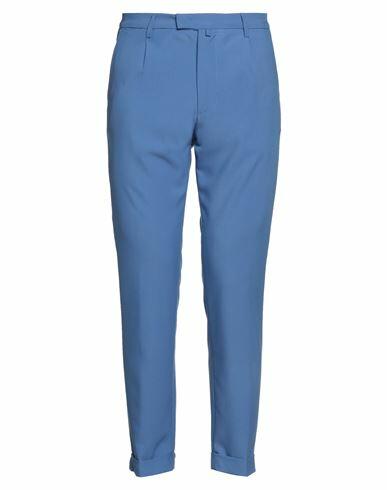 Officina 36 Man Pants Pastel blue Polyester, Viscose, Elastane Cover