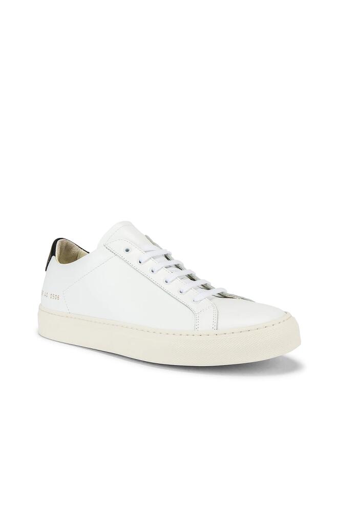 Common Projects Leather Achilles Retro Low in White Cover