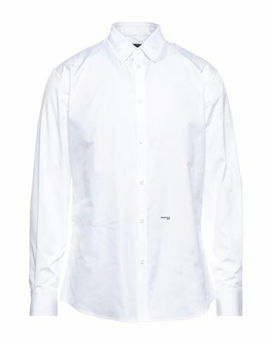 Dsquared2 Man Shirt White Cotton Cover