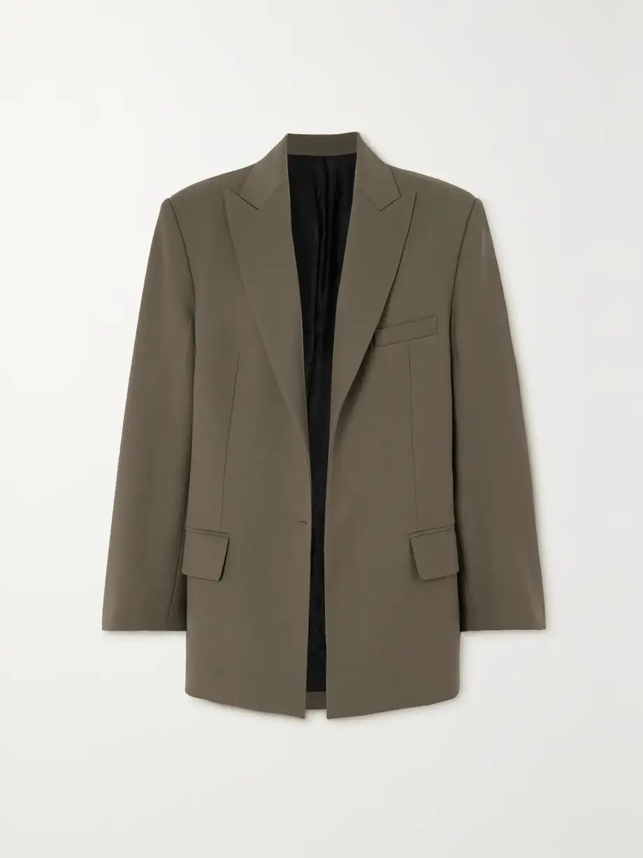 Victoria Beckham - Oversized Twill Blazer - Brown Cover