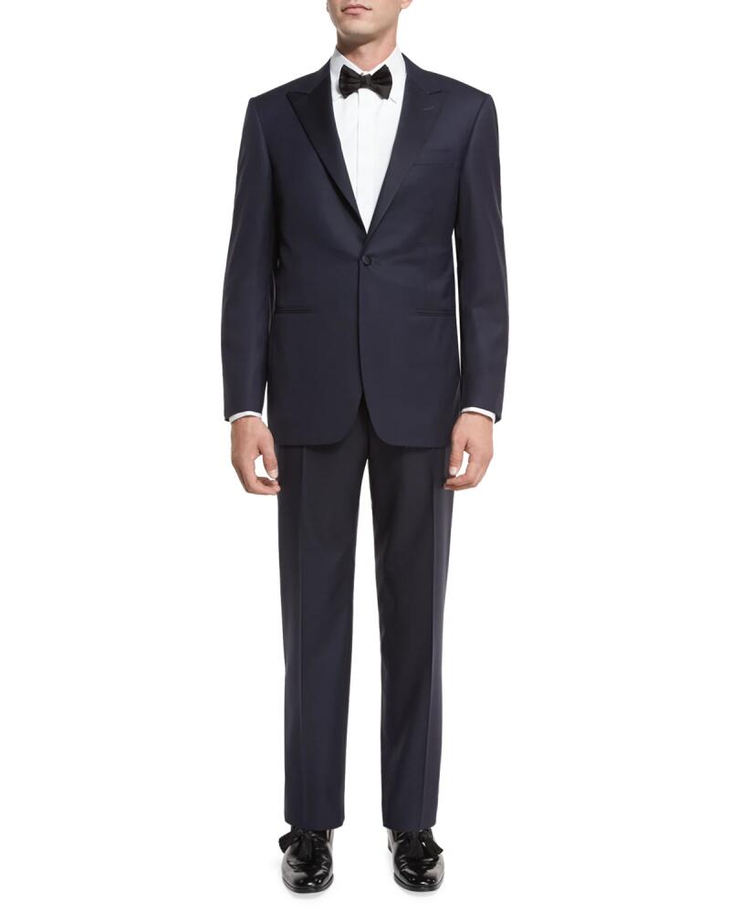 Canali Super 150s Wool Tuxedo Suit, Navy Cover