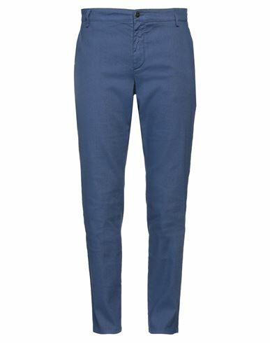 Reign Man Pants Blue Linen, Cotton, Elastane Cover