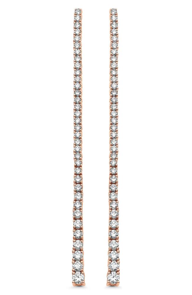 Sara Weinstock Isadora Eternity Diamond Drop Earrings in Rose Gold Cover