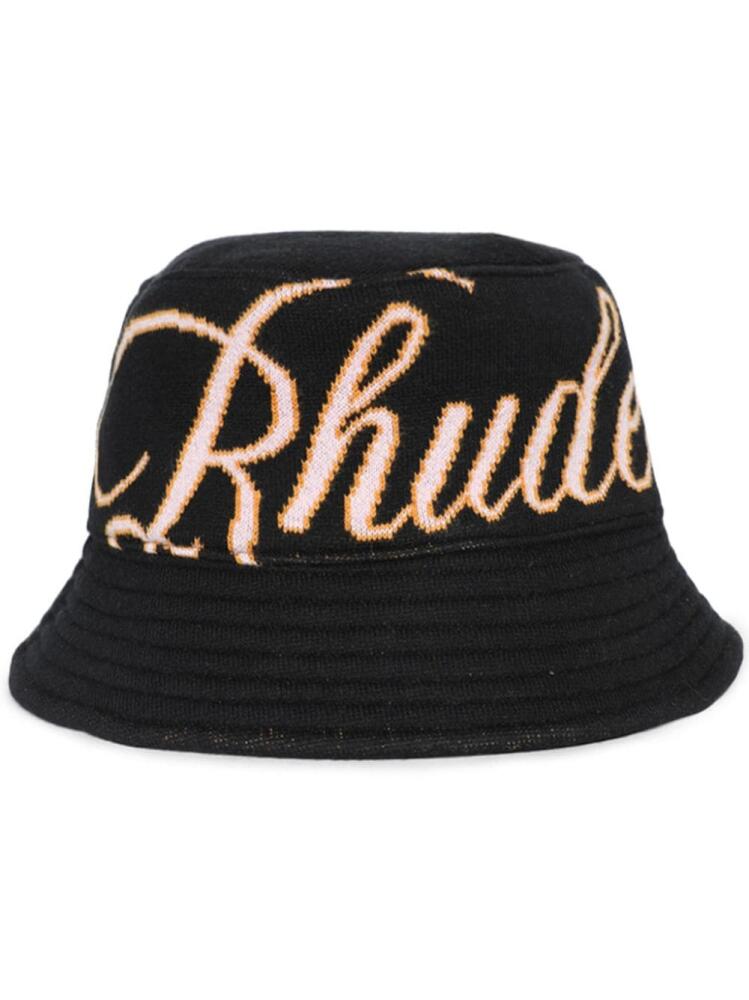 RHUDE script bucket hat - Black Cover