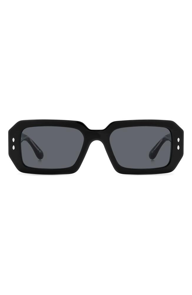 Isabel Marant 53mm Rectangular Sunglasses in Black/Grey Cover