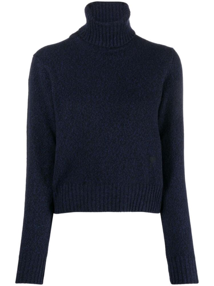 AMI Paris Ami de Coeur roll-neck jumper - Blue Cover