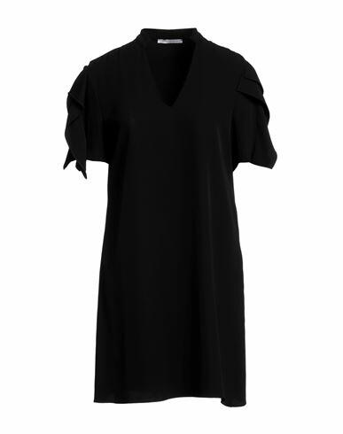 Biancoghiaccio Woman Mini dress Black Polyester, Elastane Cover