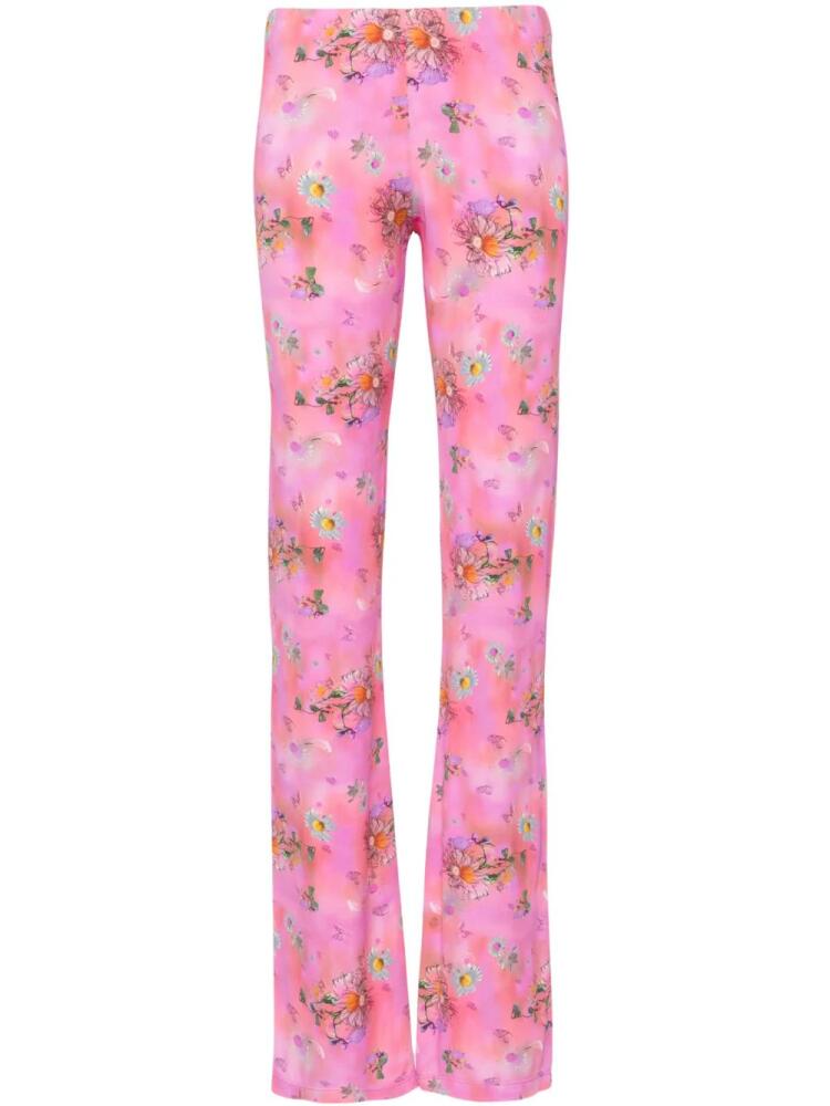 Margherita MACCAPANI Jaz floral-print flared trousers - Pink Cover