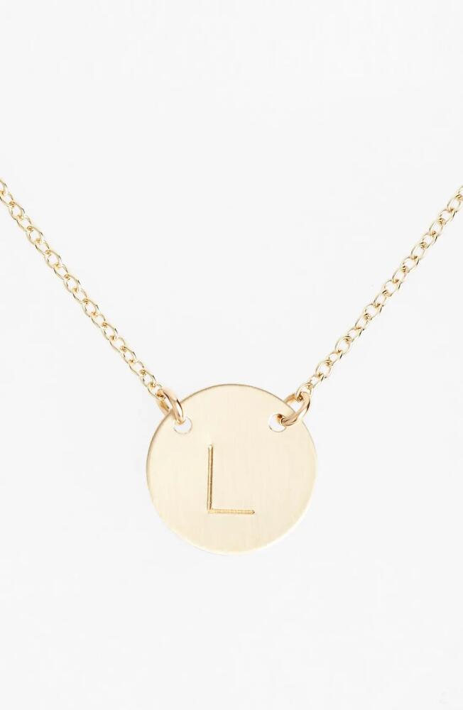 Nashelle 14k-Gold Fill Anchored Initial Disc Necklace in 14K Gold Fill L Cover