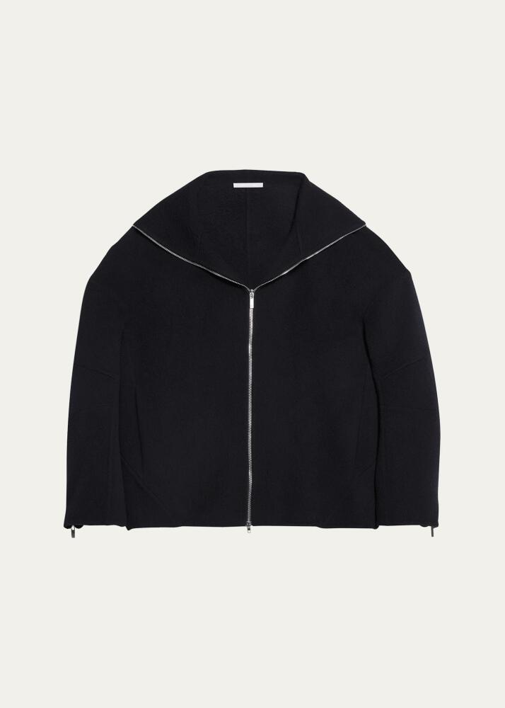 Helmut Lang Wool Zip Cocoon Coat Cover