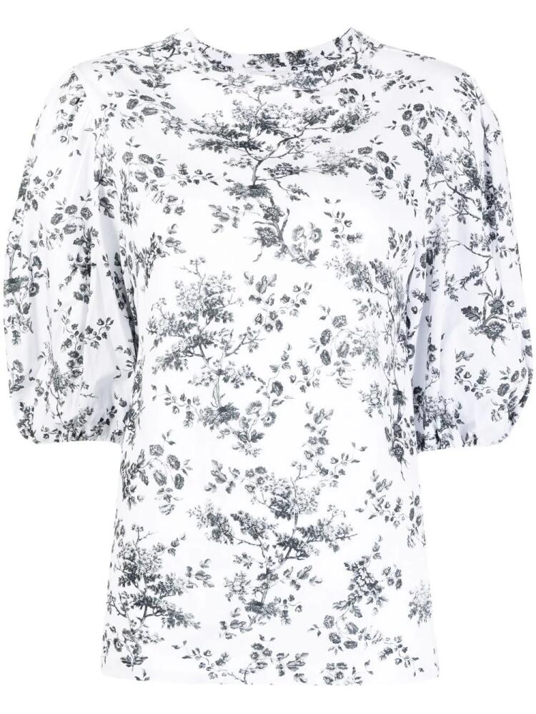 ERDEM Edith floral-print T-shirt - White Cover