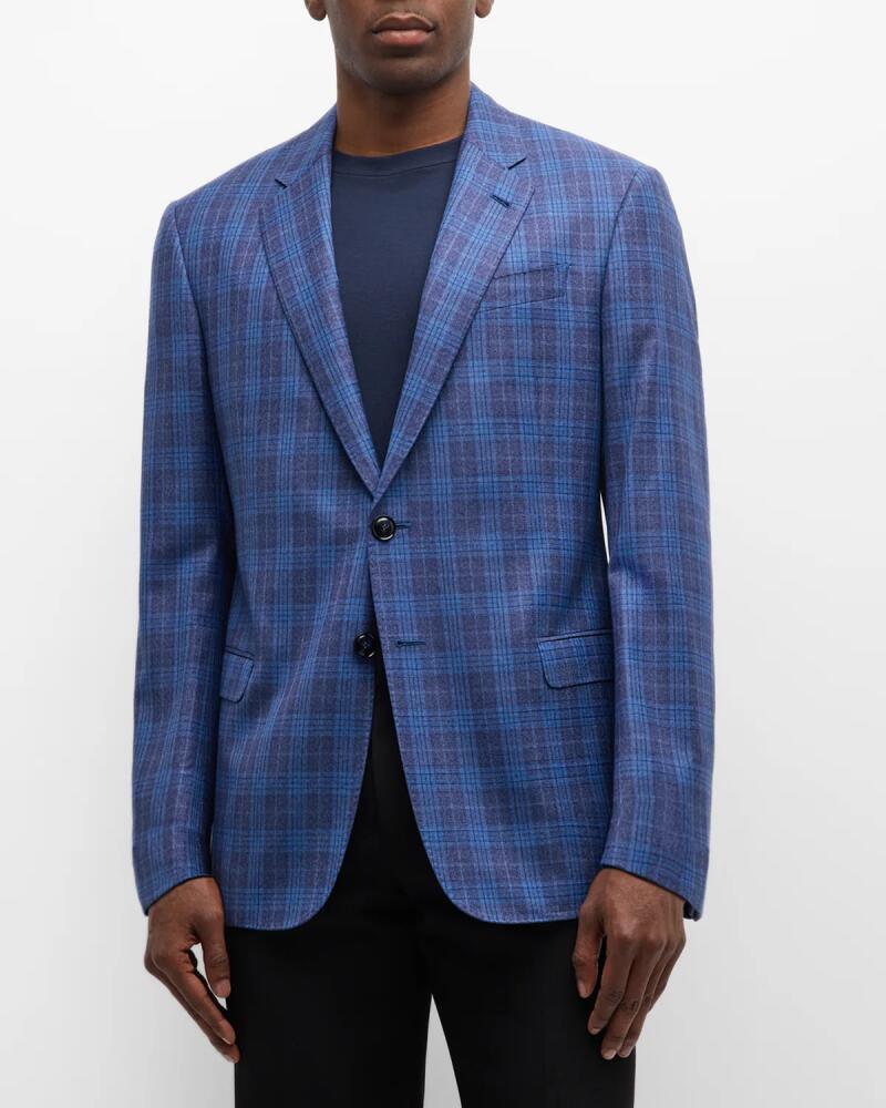 Giorgio Armani Men's Plaid Wool Sport Coat Cover