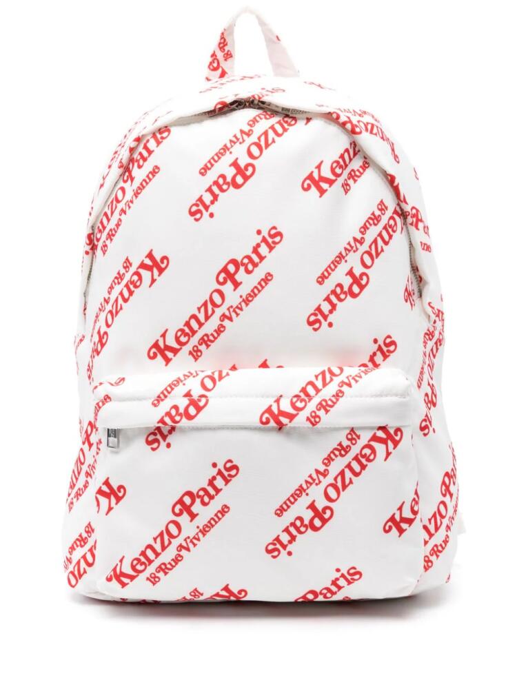 Kenzo Kenzogram canvas backpack - White Cover