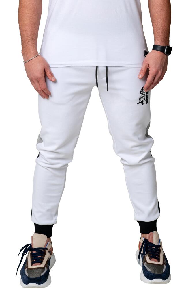 Maceoo Legendary Stretch Cotton Joggers in White Cover