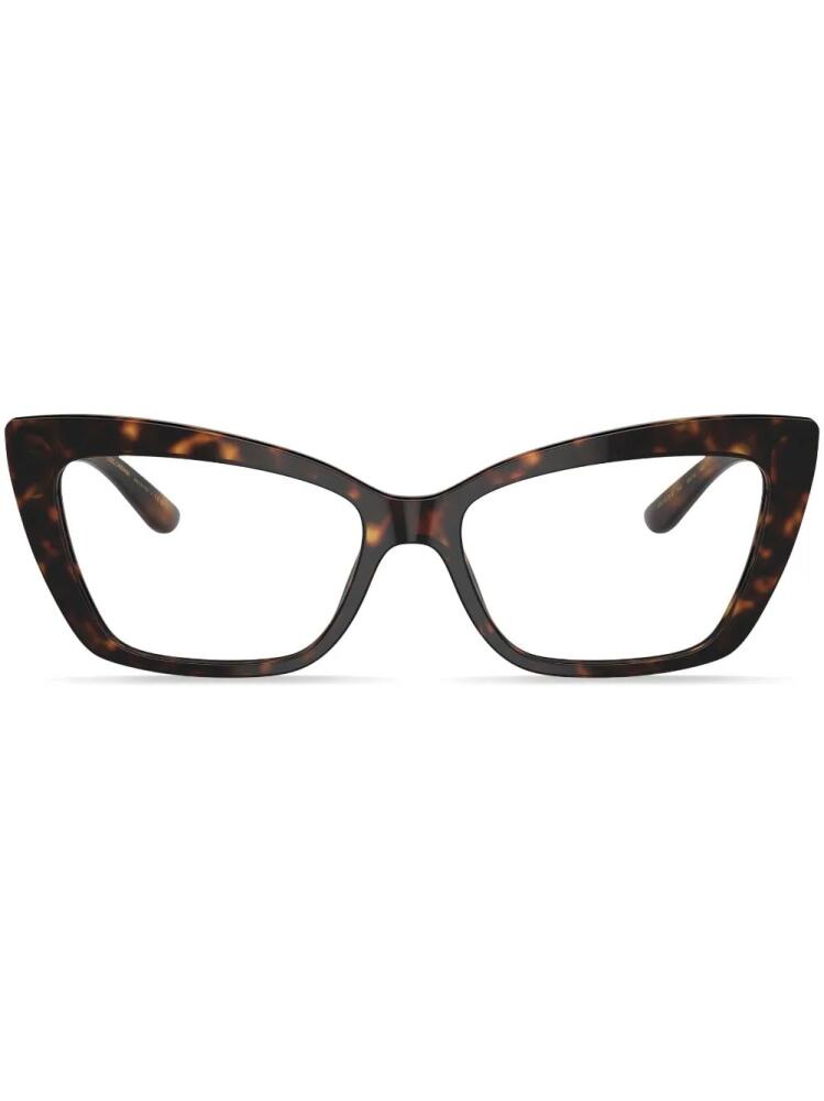 Dolce & Gabbana Eyewear tortoiseshell-effect cat eye-frame glasses - Green Cover