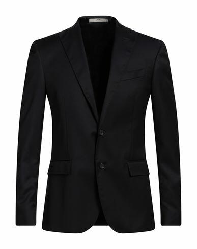 Cc Collection Corneliani Man Blazer Black Virgin Wool Cover