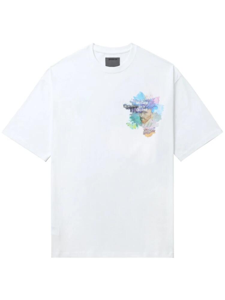 Musium Div. Van Gogh-print cotton T-shirt - White Cover