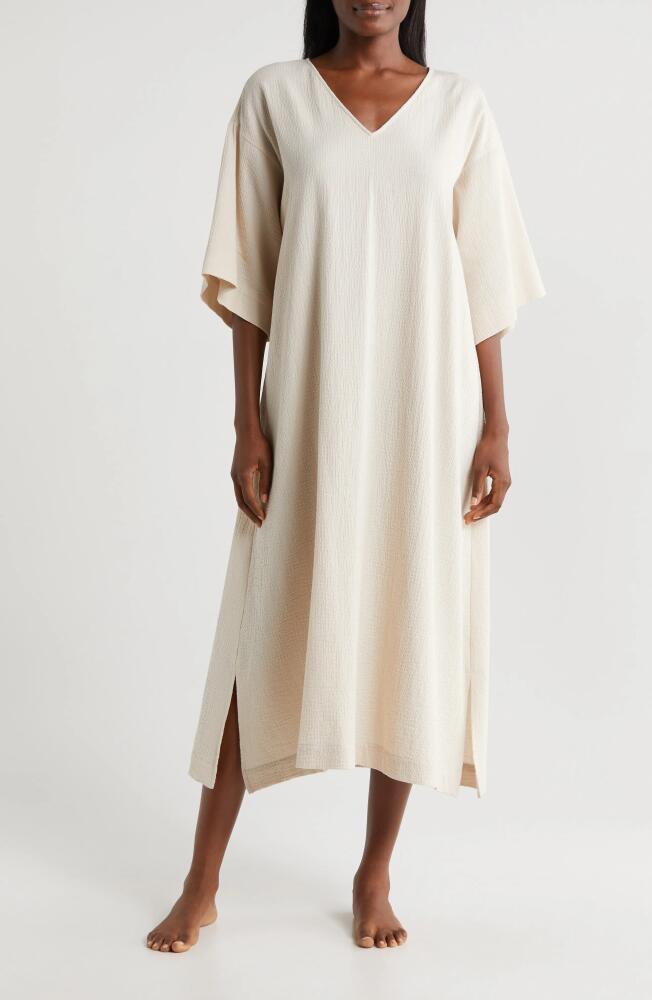 Natori Onsen Cotton Nightgown in Sand Dune Cover