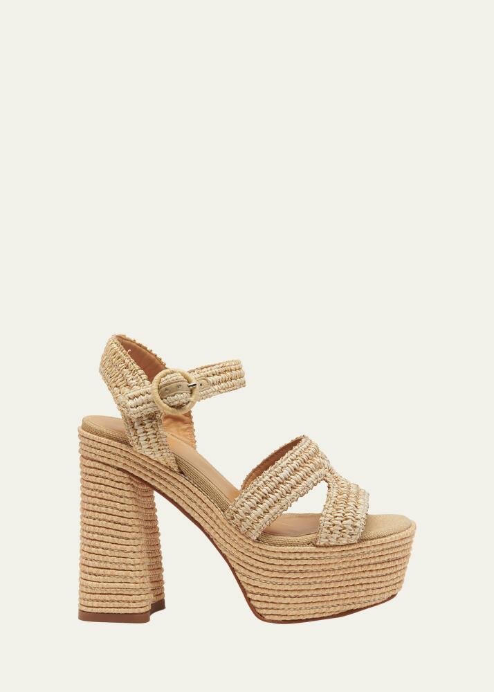 Castaner Adriana Raffia Platform Sandals Cover