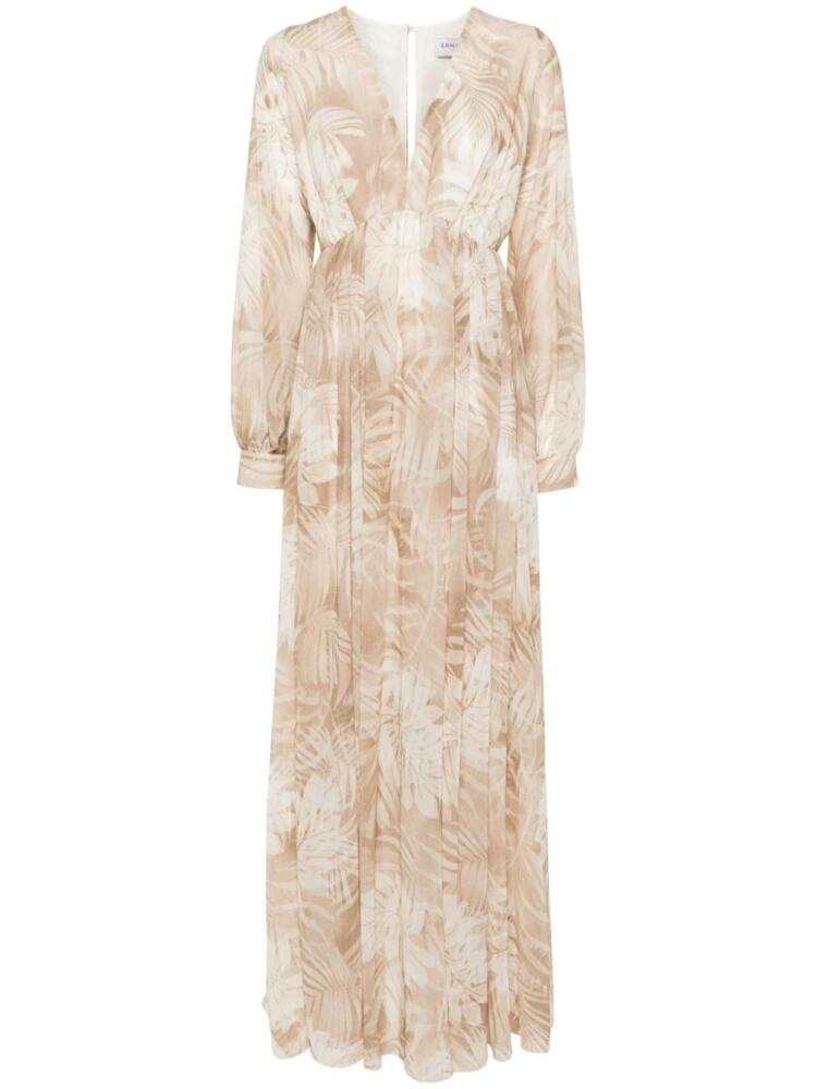 ERMANNO FIRENZE floral crepe maxi dress - Neutrals Cover