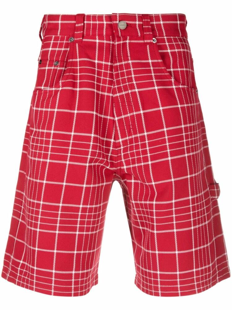 Jacquemus Le short Panni checked Bermuda shorts - Red Cover