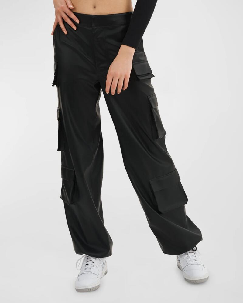 LaMarque Bobbi Faux-Leather Cargo Pants Cover