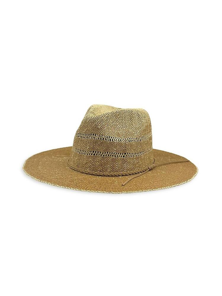 MARCUS ADLER Women's Ombré Straw Panama Hat - Tan Cover