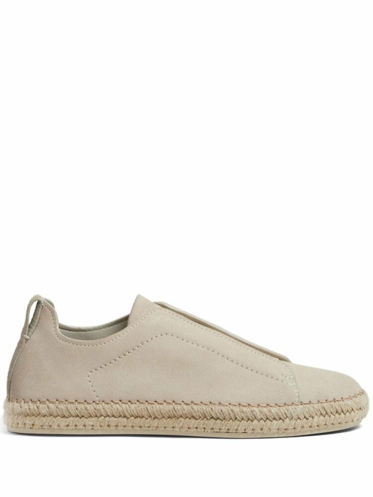 Zegna Triple Stitch suede espadrilles - Neutrals Cover