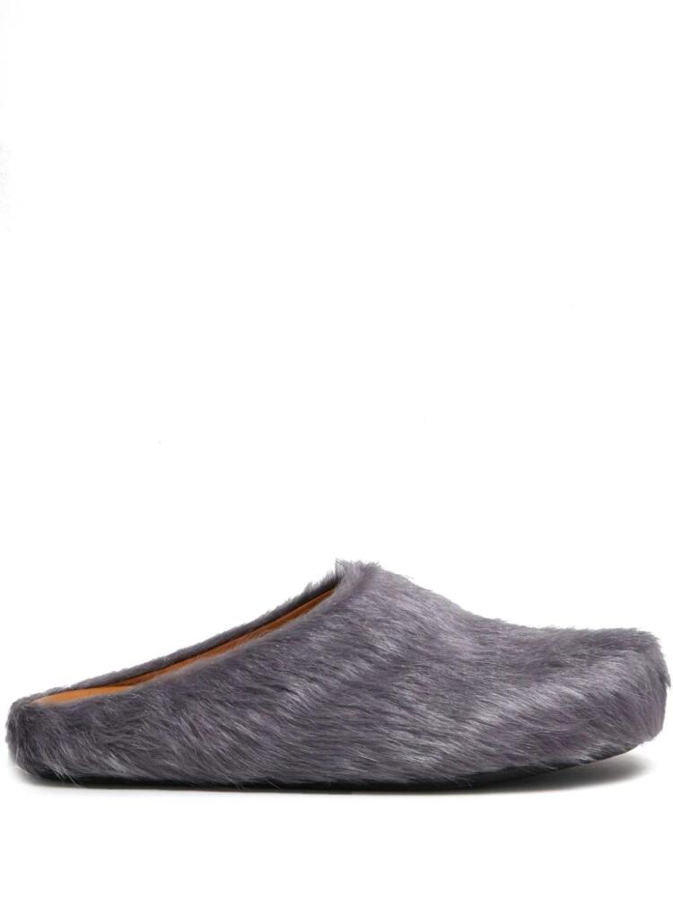 Marni Fussbett calf-hair clogs - Grey Cover