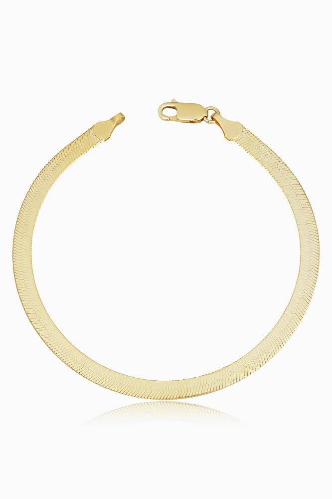 Oradina 14K Yellow Gold Park Avenue Bold Herringbone Bracelet Cover