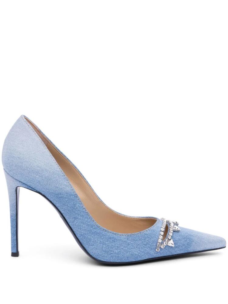 AREA cut-out denim pumps - Blue Cover