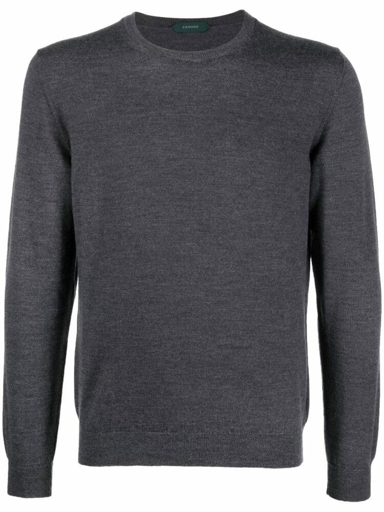 Zanone crew-neck fine-knit jumper - Grey Cover