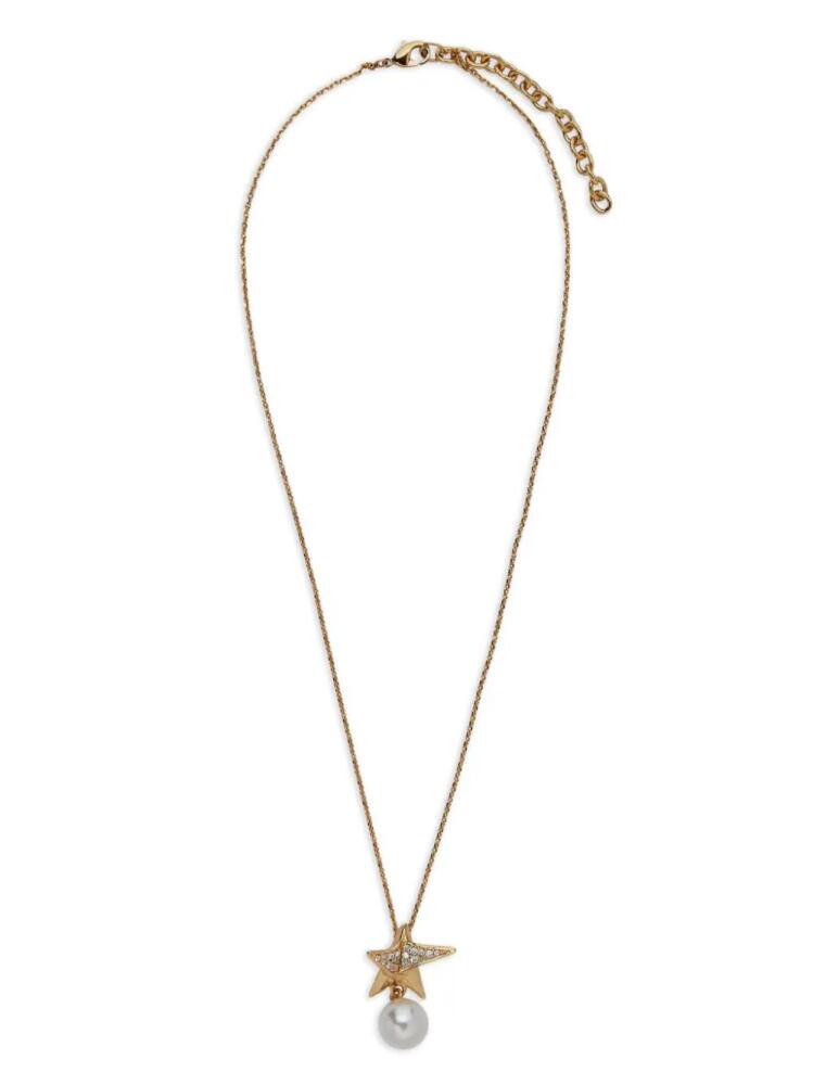 Ferragamo star-pendant crystal-embellished necklace - Gold Cover