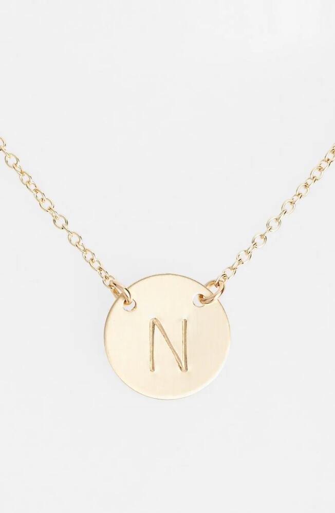 Nashelle 14k-Gold Fill Anchored Initial Disc Necklace in 14K Gold Fill N Cover