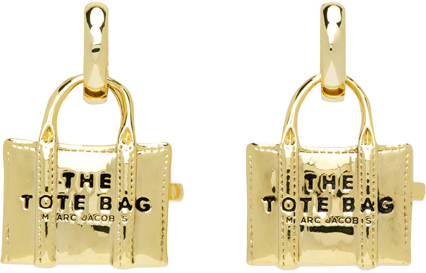 Marc Jacobs Gold 'The Tote Bag' Earrings Cover