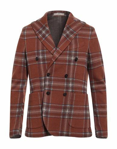 Cc Collection Corneliani Man Blazer Brown Cotton, Virgin Wool Cover