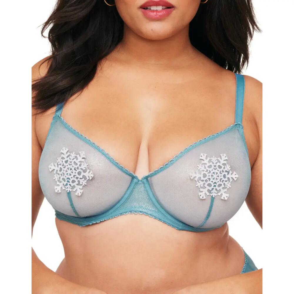 Adore Me Alyshia Unlined Demi Bra in Light Blue Cover