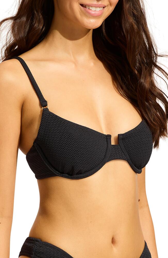 Seafolly Underwire Bikini Top in Black Cover