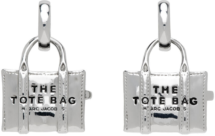 Marc Jacobs Silver 'The Tote Bag' Earrings Cover